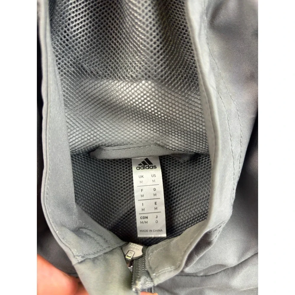 Adidas Tiro21 Windbreaker Jacket Mens Medium Aeroready Full Zip Hooded 3-Stripe